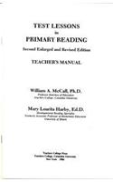 Test Lessons in Primary Reading, Teachers Manual/Answer Key