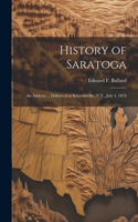 History of Saratoga