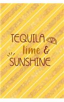 Tequila, Lime And Sunshine: Reading Log Gift for Book Lovers Organizer Journal (White Gold And Yellow Stripes)