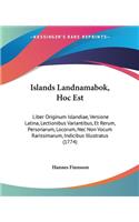 Islands Landnamabok, Hoc Est