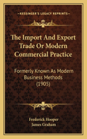 Import And Export Trade Or Modern Commercial Practice