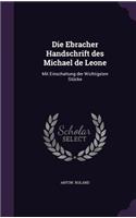 Die Ebracher Handschrift Des Michael de Leone