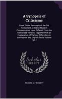 A Synopsis of Criticisms