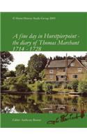 fine day in Hurstpierpoint - the diary of Thomas Marchant