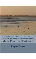 30 Division Worksheets with 2-Digit Dividends, 1-Digit Divisors