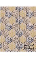 Dot Grid Notebook Abstract Linear Deco Pattern