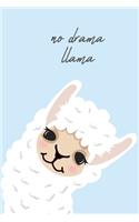 No drama llama Notebook [Lined] [6x9] [110 pages]: Llama Alpaca Animal Journal log notepad diary notebook souvenir gift cute