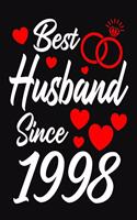 Best Husband Since 1998: Journal-notebook Romantic Gift for Husband From Wife Valentine Day or marriage feast