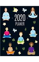 Yoga-Meditation Planer 2020: Wochenplaner 2020 mit Raum für Notizen - Januar - Dezember 2020 mit Wochenansicht - Einfacher Überblick über die Terminpläne - Agenda Organizer Term