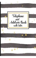 Telephone and Address Book With Tabs: Organizer and Notes with Alphabetical Tabs