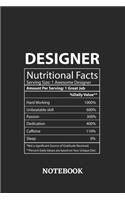 Nutritional Facts Designer Awesome Notebook: 6x9 inches - 110 graph paper, quad ruled, squared, grid paper pages - Greatest Passionate working Job Journal - Gift, Present Idea