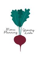 Menu Planning and Grocery Lists: Weekly Food Journal for Meal Prep