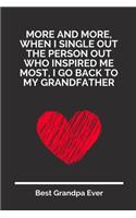 More And More, When I Single Out The Person Out Who Inspired Me Most, I Go Back To My Grandfather: 100 Pages 6'' x 9'' Lined Writing Paper For Grandpa - Perfect Gift For Grandpa