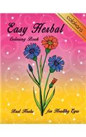 Easy Herbal Coloring Book