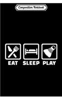 Composition Notebook: Eat sleep play Badminton Journal/Notebook Blank Lined Ruled 6x9 100 Pages