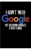 I don't need Google my husband knows Everything: 110 Game Sheets - 660 Tic-Tac-Toe Blank Games - Soft Cover Book for Kids for Traveling & Summer Vacations - Mini Game - Clever Kids - 110 Lined page
