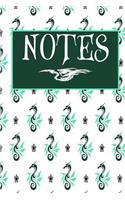 TEAL DRAGON - a lined journal