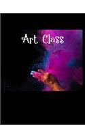 Art Class: Paint Composition Notebook School Office Home Student Teacher - 100 Page - Wide Ruled - 7.44" x 9.69"
