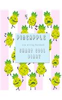 Pineapple Line writing Notebook: Diary Record Smart Cool