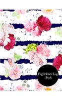 Flight Crew Log Book: Pilot Fight Log Flight Crew Record Book Aviation Pilot Logbook Unmanned Aircraft System 8x10in - Paperback