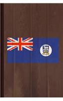 Falkland Islands Flag Journal Notebook: Blank Lined Ruled for Writing 6x9 110 Pages