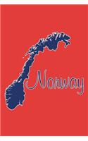 Norway - National Colors Blank Notebook: 101 Pages, 6 x 9 Journal, Soft Cover