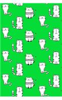 Journal Notebook For Cat Lovers Sketchy Cats Pattern 9: 110 Page Plain Blank Journal For Drawing, Writing, Doodling In Portable 6 x 9 Size.(14 Wordworthy Series Unlined)