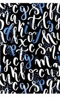Journal Notebook Sparkly Letters Pattern 4