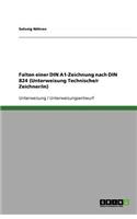Falten einer DIN A1-Zeichnung nach DIN 824 (Unterweisung Technische/r Zeichner/in)