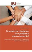 Stratégies de résolution d'un problème environnemental