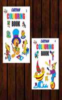 Cartoon Colouring Book for Kids (Set of 2 Books) Gift to Children for Painting and Colouring | Copy Colour Book for Kids [Paperback] Priyanka Verma