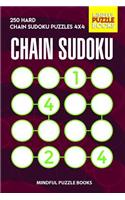 Chain Sudoku: 250 Hard Chain Sudoku Puzzles 4x4(33 Chain Puzzles)