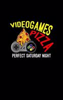 Videogames Pizza Perfect Saturday Night: Dot Grid Journal - Videogames Pizza Perfect Saturday Night Funny Gamer Gift - Black Dotted Diary, Planner, Gratitude, Writing, Travel, Goal, Bullet 