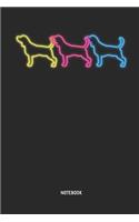 Beagle Notebook: Retro Beagle Dogs in Neon Sign Style - Lined Notepad / Journal for Women, Men and Kids. Great 80s Gift Idea for All Beagle Lover.