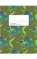 Back to School Composition Notebook for Girls or Boys Tropical Fish Pattern for Elementary Journal Writing or Notes Wide Ruled Blank, Lined: Cute Workbook for Kids Back-To-School Supplies Diary for Class Assignments, Handwriting Practice, Etc.