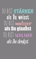 Du Bist Stärker ALS Du Weißt Du Bist Mutiger ALS Du Glaubst Du Bist Schlauer ALS Du Denkst