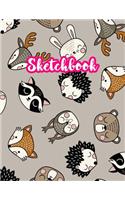 Sketchbook: Cute Drawing Note Pad and Sketch Book for Kids, Girls and Adult - Large 8.5 x 11 Matte Cover with White Interior (Perfect for Sketching, Coloring, W