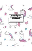 Handwriting Practice Paper Workbook