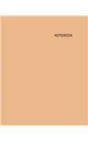 Notebook: Unlined/Unruled/Plain Journal Notebook (8 x 10) - 100 Pages (50 Sheets) - Pastel: Sandstone Cover - White Paper
