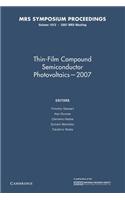 Thin-Film Compound Semiconductor Photovoltaics 2007: Volume 1012