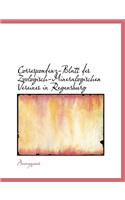 Correspondenz-Blatt Des Zoologisch-Mineralogischen Vereines in Regensburg: (German)