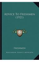 Advice to Freshmen (1921)