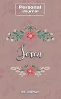 Seren Notebook Journal Personal Diary Personalized Name 120 pages Lined (6x9 inches) (15x23cm)