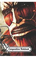 Composition Notebook: Attack On Titan, Journal for Writing, College Ruled Size 6" x 9", 120 Pages, Titans New Glossy Cover Wide Ruled Blank Lined Soft Cover