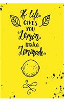 If life gives you lemon make lemonade