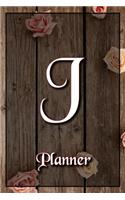 J: Letter Journal Monogram Minimalist Lined Notebook To Do List Undated Daily Planner for Personal and Business Activities with Check Boxes to Help you