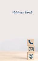 Address Book: 5"x8" Small pocket size 120 pages with internet Password, Birthdays & Address Book for Contacts, Addresses, Phone Numbers, Email, Alphabetical Organ