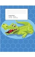 Crocodile Composition Notebook: Big Composition Book, Journal, Cute Notebooks, Cool Notebooks, School Books (7.44 X 9.69) Large, Composition Notebook College Ruled Paper, 100 Sheet