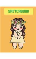 Sketchbook: Sketchbook for Kids, Anna's Style, 8 X 10, 100pages