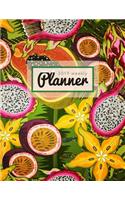 2019 Weekly Planner: Tropical Fruits - 8.5 X 11 in - 2019 Organizer with Bonus Dotted Grid Pages + Inspirational Quotes + To-Do Lists